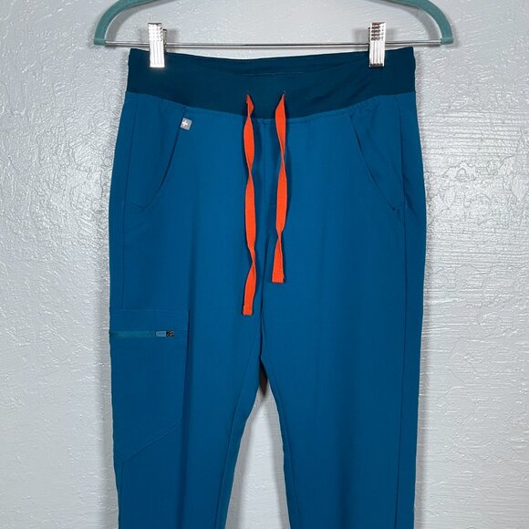 Figs Women XXS Alps Blue Zamora Jogger Scrub Pants Pockets Yoga Waistband - Picture 3 of 9